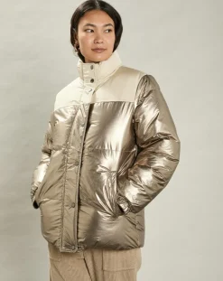 Doudoune Volfy Foil écru/bronze
