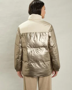 Doudoune Volfy Foil écru/bronze