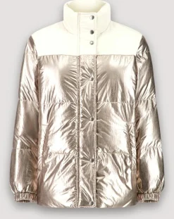 Doudoune Volfy Foil écru/bronze