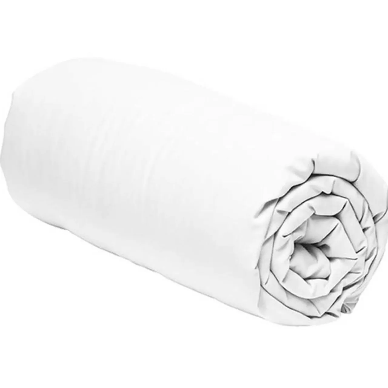 Drap housse 100% Percale de Coton blanc