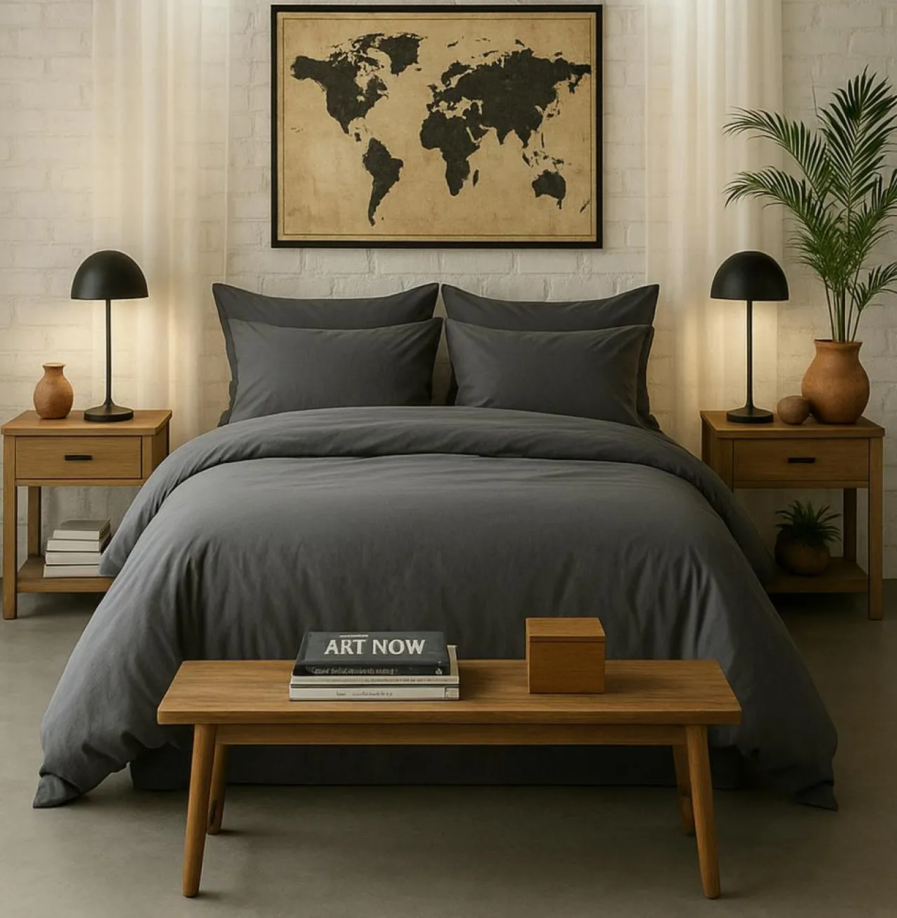 Drap housse 100% Percale de Coton gris magnet