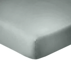 Drap Housse en coton bonnet 35 cm uni silver