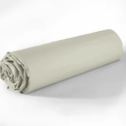 Drap housse en coton bonnet 35 cm ivoire