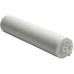 Drap housse en percale de coton lavé bonnet 30 cm gris perle