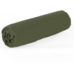 Drap Housse en percale de Coton vert