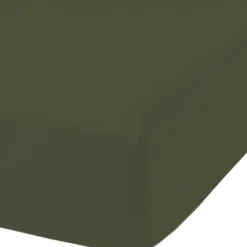 Drap Housse en percale de Coton vert