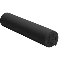Drap housse en percale de coton lavé bonnet 30 cm noir minuit