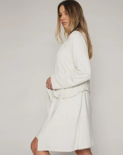Déshabillé Classic blanc/beige