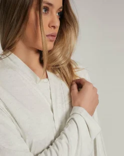 Déshabillé Classic blanc/beige