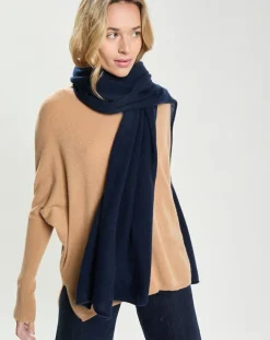 Echarpe 100% Cachemire Cascade nuit - 110x80 cm