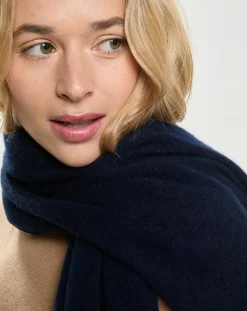 Echarpe 100% Cachemire Cascade nuit - 110x80 cm