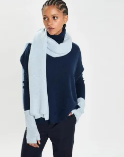 Echarpe 100% Cachemire Cascade icy blue