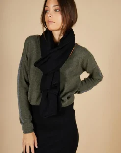 Echarpe 100% Cachemire Cascade noire - 200x70 cm