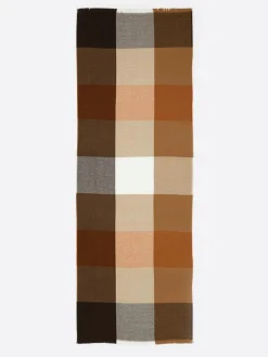 Echarpe à carreaux citrouille - 180x60 cm