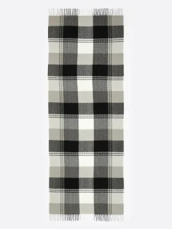 Echarpe à carreaux noire - 180x68 cm