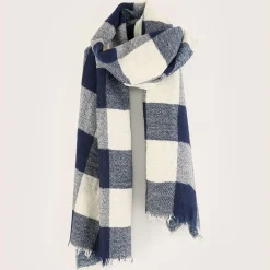 Echarpe 100% Laine Sidor noir/blanc - 200x66 cm