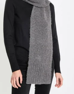 Echarpe en Laine mélangée chinée vert foncé