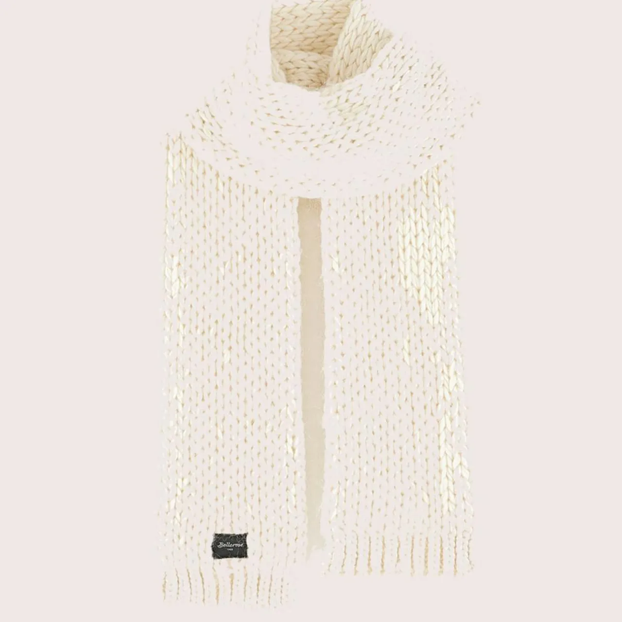 Echarpe en Laine mélangée Kou ivoire - 185x14 cm