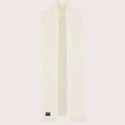 Echarpe en Laine mélangée Kou ivoire - 185x14 cm