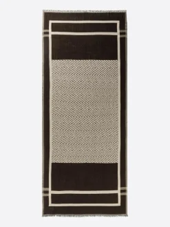 Echarpe fantaisie 100% viscose chocolat - 180x73 cm