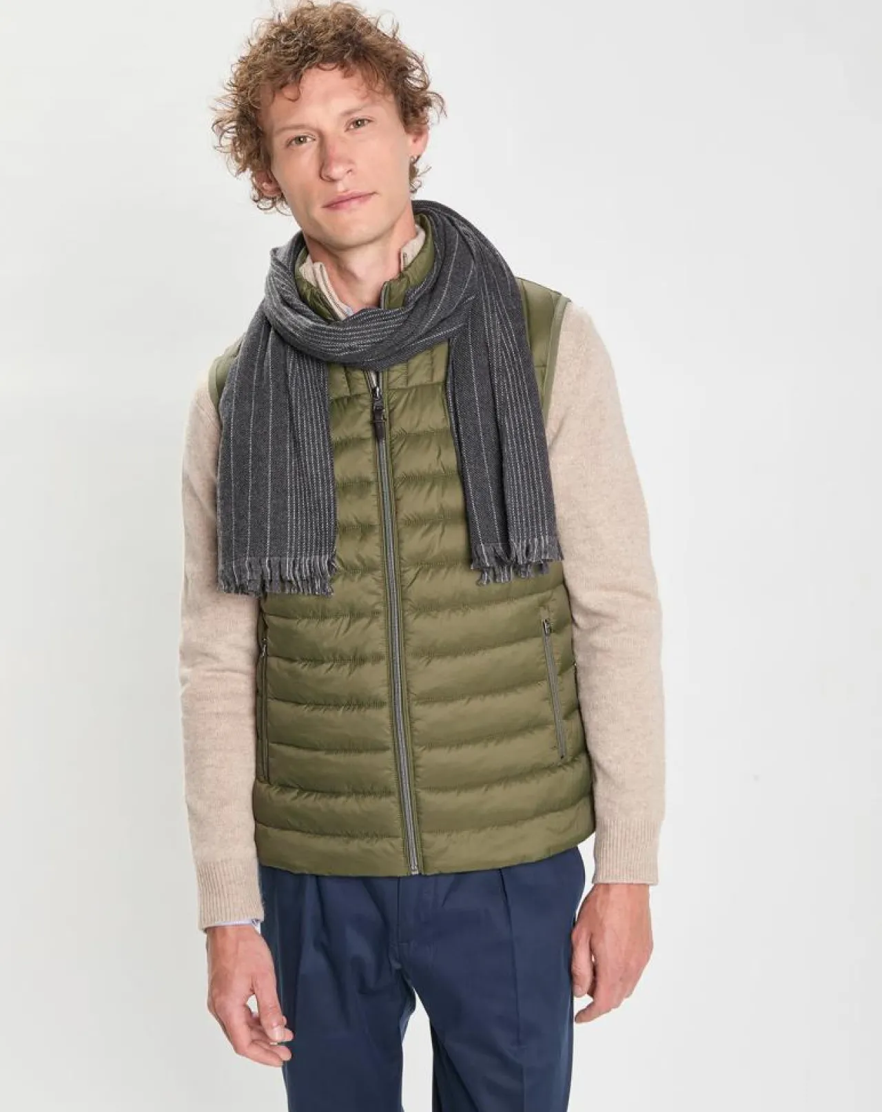 Echarpe Tennis à rayures gris foncé - 170x34 cm