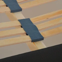 Ensemble Matelas + Sommier en bois Privilège anthracite/blanc - 160x200 cm