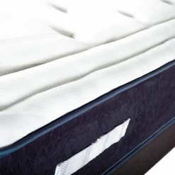Ensemble Matelas + Sommier en bois Privilège anthracite/blanc - 90x200 cm