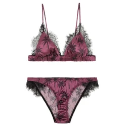 Ensemble soutien-gorge & culotte en Soie mélangée Vesta berry