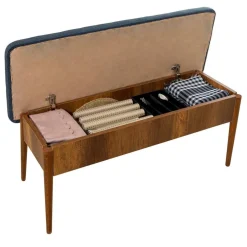 Ensemble table + 2 chaises + 2 bancs vina 1048 beige/bleu foncé