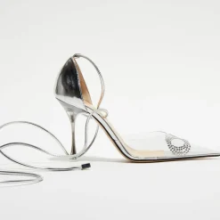 Escarpins à Strass Lizzy argentés - Talon 9,5 cm