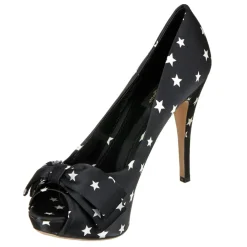 Escarpins Dolce & Gabbana étoilés noir/blanc - Talons 12 cm