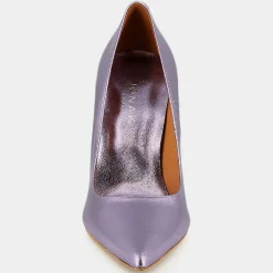 Escarpins en Cuir Dabate lilas - Talon 10 cm