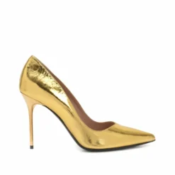 Escarpins en cuir dorés