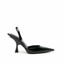 Escarpins en cuir Ester à bride arrière noirs