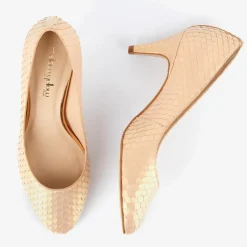 Escarpins en Cuir Hullya roses - Talon 7 cm