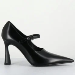Escarpins en Cuir M6590 noirs - Talon : 9.5 cm
