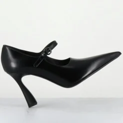 Escarpins en Cuir M6590 noirs - Talon : 9.5 cm