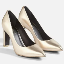 Escarpins en Cuir Romanne platine - Talon 9 cm