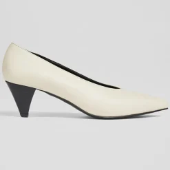 Escarpins en Cuir Zayla écrus - Talon 5 cm