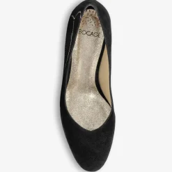 Escarpins en Velours de Cuir Irlande noirs - Talon 5 cm