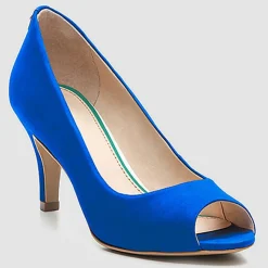 Escarpins en Velours de Cuir Bebe Milene cobalt - Talon 7 cm