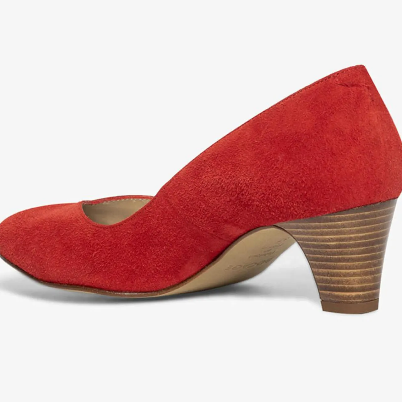 Escarpins en Velours de Cuir Irlande rouges - Talon 5 cm