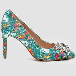 Escarpins Manifika blanc/multicolore - Talon 9 cm