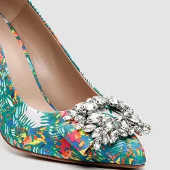 Escarpins Manifika blanc/multicolore - Talon 9 cm