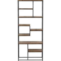 Etagere 7 niveaux manguier stockholm naturel ciré - 70x35x170 cm