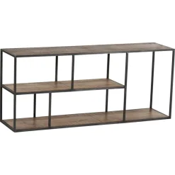 Etagere basse manguier stockholm naturel ciré - 140x35x60 cm