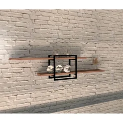 Etagère murale mone noyer - 120x30x18 cm