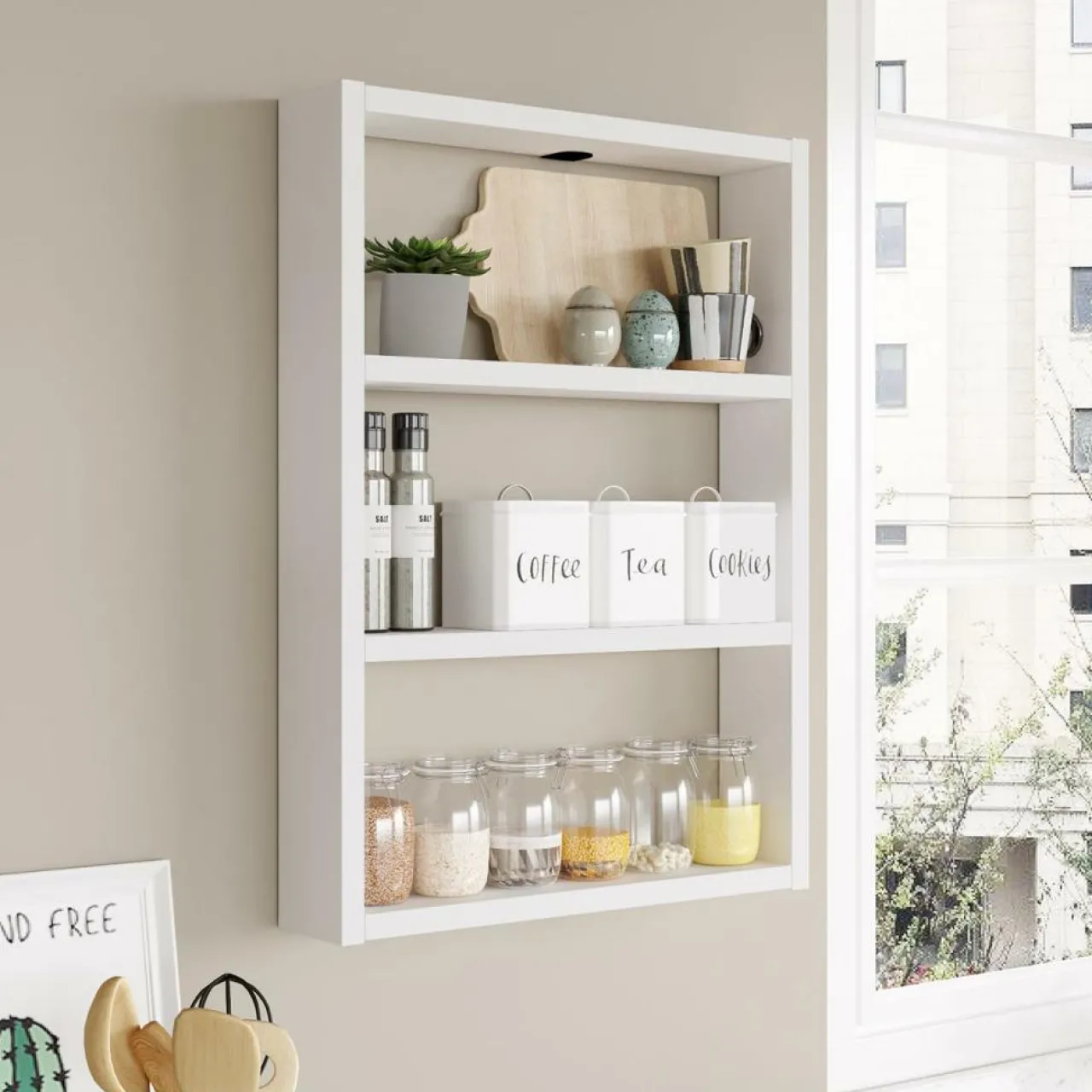 Etagère murale PR1 blanche - 43.2x60x9 cm