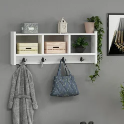 Etagère porte-manteau Star blanche - 75.6x35x22 cm