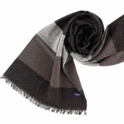 Etole en Laine mélangée à larges rayures marron